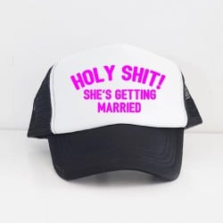 "Holy Shit" Μαύρο bachelorette καπέλο για τις φίλες της νύφης