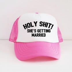 "Holy Shit" Φούξια bachelorette καπέλο για τις φίλες της νύφης