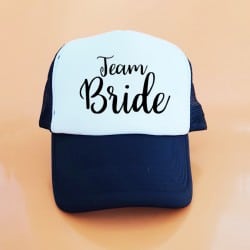 "Team Bride" Μαύρο bachelorette καπέλο για τις φίλες της νύφης