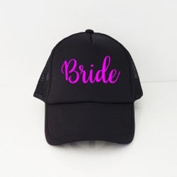 "Bride" Μαύρο jockey καπέλο νύφης