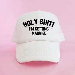 "Holy Shit" Λευκό jockey καπέλο νύφης