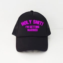 "Holy Shit" Μαύρο jockey καπέλο νύφης