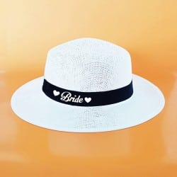 "Heart" Panama bridal hat