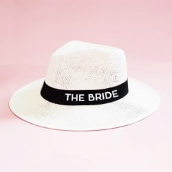 "The Bride" Λευκό τύπου panama καπέλο νύφης
