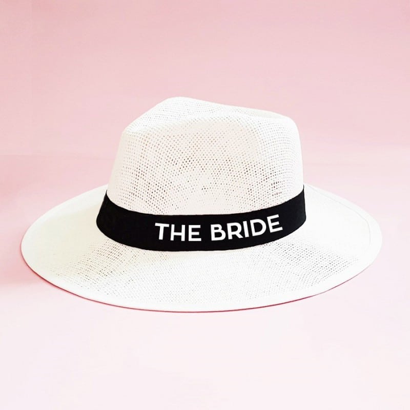 "Panama Bride Heart" Bride's Hat