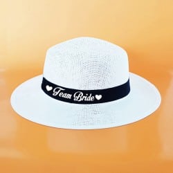"Panama Team Bride Heart" Hat for the bride's friends