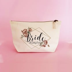 "Diamond Floral" Bridal make up bag