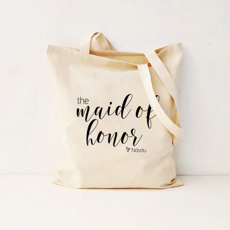 The Maid of Honor Bachelorette Canvas Bag