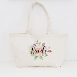 "Floral" Τσάντα νύφης με φερμουάρ