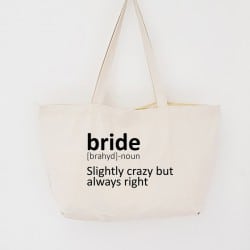 "Dictionary" Τσάντα νύφης με φερμουάρ