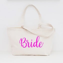 "Bride" Τσάντα νύφης με φερμουάρ