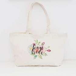 "Floral" Τσάντα για τις φίλες με φερμουάρ