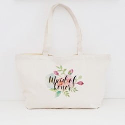 "Floral" Τσάντα κουμπάρας με φερμουάρ