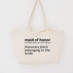 "Dictionary" Maid of honor's zipper bag
