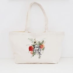 "Round Floral" Τσάντα για τις φίλες με φερμουάρ