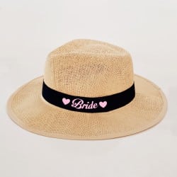 "Heart" bridal Panama hat