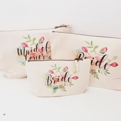 "Floral" Bridal make up bag