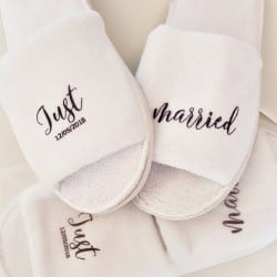 "Just married" Set of Slippers