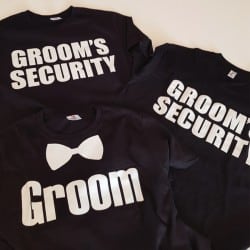 "Bowtie Groom" Black tshirt