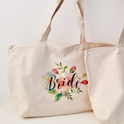"Floral" Bridal zipper bag
