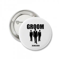 "Figures" Groom's Pin