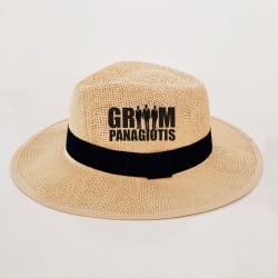 "Figures" groom's Panama hat