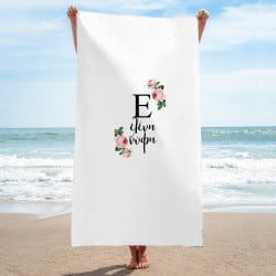 "Initial" Bridal beach towel