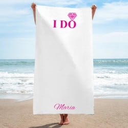 "I Do" Bridal Beach Towel