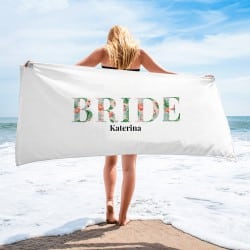 "Tropical" Bridal Beach Towel