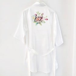 "Floral" Satin Friends' robe