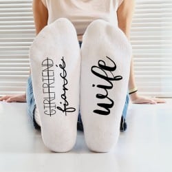 "Girlfriend-Wife" Bridal socks