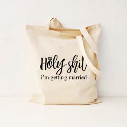 "Holy Shit" Bridal Canvas bag