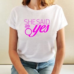 "She Said Yes" Λευκό tshirt...