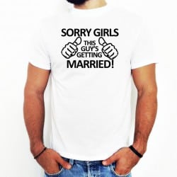 "Sorry girls" Groom's white...