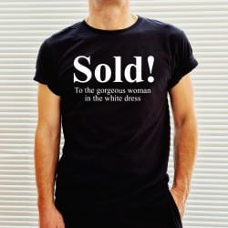 "Sold" Groom's Black tshirt