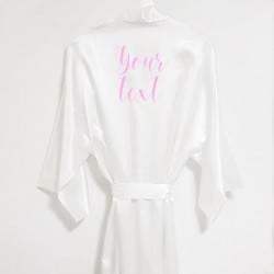 "Your Text" Satin bridal robe