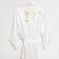 "Your Text" Gold satin...