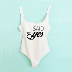 "I said yes" bridal swimsuit