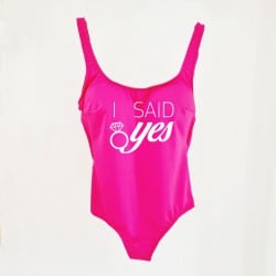 "I said yes" bridal swimsuit