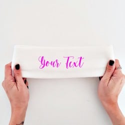 "Your Text" bridal headband