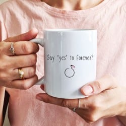 "Say yes to forever" mug