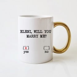 "Yes or No" proposal mug...