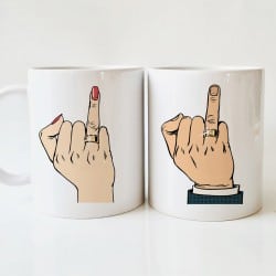 "The finger" Coffee Mug Set