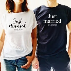 "Just married" Set of white...
