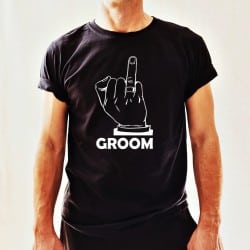 "Finger Groom" μαύρο tshirt...