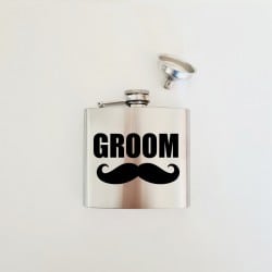 "Mustach Groom" Flask