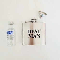 "Roman Best Man" Flask