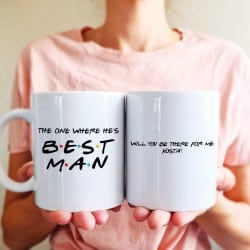 "Bestman Friends Proposal" mug