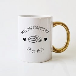 "΅Wedding Rings" bridal mug...