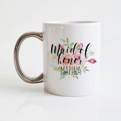 "Floral Maid of Honor" mug...